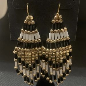 Gorgeous beaded dangle earrings by Gennaro brand new